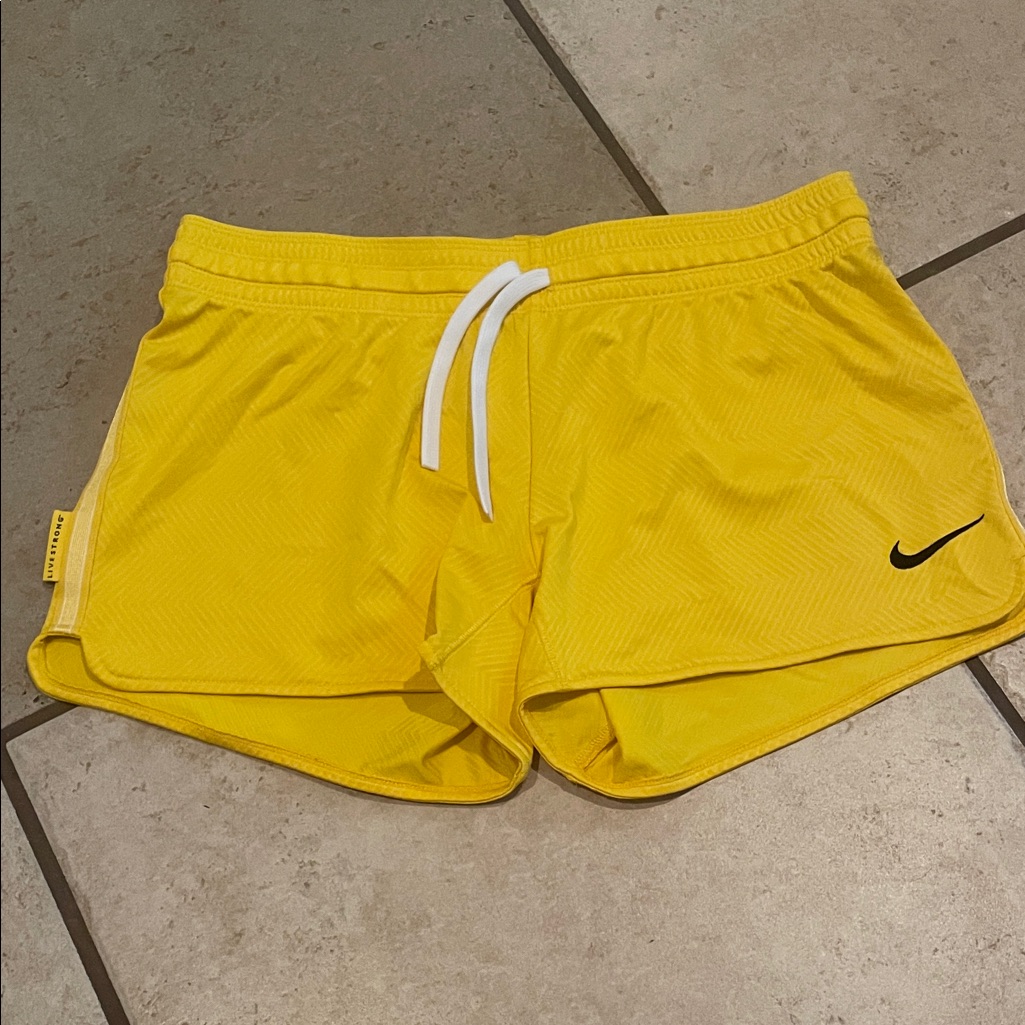 Nike Women's Bright Yellow Athletic Shorts
